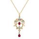 Ruby & Diamond Pendant - 00021072 | Heming Diamond Jewellers | London