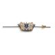 Sapphie and Diamond Naval Crown Brooch - 02021326 | Heming Diamond Jewellers | London