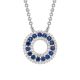 Sapphire and Diamond Circle Pendant - 00019708 | Heming Diamond Jewellers | London