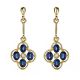 Sapphire and Diamond Drop Earrings - 00020965 | Heming Diamond Jewellers | London