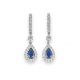 Sapphire and Diamond Drop Earrings - 00021974 | Heming Diamond Jewellers | London