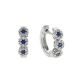 Sapphire and Diamond Hoop Earrings - 00021409 | Heming Diamond Jewellers | London