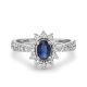 Sapphire & Diamond Cluster Ring - 00022992 | Heming Diamond Jewellers | London