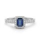 Sapphire & Diamond Cluster Ring - 00023002 | Heming Diamond Jewellers | London