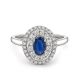 Sapphire & Diamond Cluster Ring - 00023015 | Heming Diamond Jewellers | London