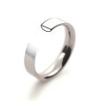18ct White Gold 5mm Flat Court Shape Wedding Ring - 00018942 | Heming Diamond Jewellers | London