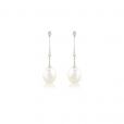 Pearl and Diamond Earrings - 00025075 | Heming Diamond Jewellers | London