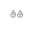 PEARL AND DIAMOND STUD EARRINGS