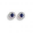 Sapphire And Diamond Cluster Earrings - 01026218 | Heming Diamond Jewellers | London