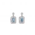 Aquamarine and Diamond Earrings - 00022486 | Heming Diamond Jewellers | London