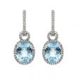 Blue Topaz Drop Earrings - 00020411 | Heming Diamond Jewellers | London