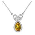 Citrine and Diamond Pendant - 02023576 | Heming Diamond Jewellers | London