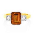 Citrine and Diamond Three Stone Ring - 02023581 | Heming Diamond Jewellers | London