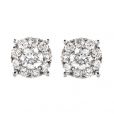 Diamond Cluster Earrings - 00020481 | Heming Diamond Jewellers | London