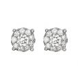 Diamond Cluster Earrings - 00020503 | Heming Diamond Jewellers | London