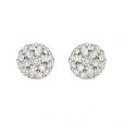 Diamond Cluster Stud Earrings - 00021190 | Heming Diamond Jewellers | London