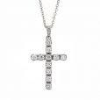 Diamond Cross Pendant - 00019143 | Heming Diamond Jewellers | London