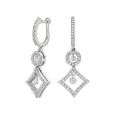 Diamond Drop Earrings - 00022813 | Heming Diamond Jewellers | London