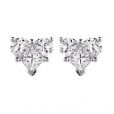 Diamond Heart Cluster Earrings - 00020482 | Heming Diamond Jewellers | London