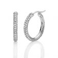 Diamond Hoop Earrings - 00019685 | Heming Diamond Jewellers | London