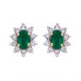 Emerald and Diamond Clusters - 00019745 | Heming Diamond Jewellers | London