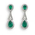 Emerald and Diamond Earrings - 02021199 | Heming Diamond Jewellers | London