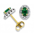 Emerald and Diamond Earrings - 02021724 | Heming Diamond Jewellers | London