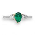 Emerald & Diamond Ring - 01021962 | Heming Diamond Jewellers | London