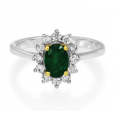 Emerald & Diamond Ring - 02021743 | Heming Diamond Jewellers | London