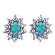 Opal And Diamond Earrings - 02020848 | Heming Diamond Jewellers | London