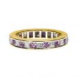 Pink Sapphire and Daimond Full Eternity Ring - 00018724 | Heming Diamond Jewellers | London