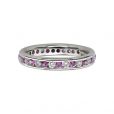 Pink Sapphire and Diamond Full Eternity Ring - 00018725 | Heming Diamond Jewellers | London