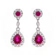 Ruby and Diamond Drop Earrings - 02018792 | Heming Diamond Jewellers | London