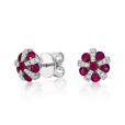 Ruby and Diamond Earrings - 00022926 | Heming Diamond Jewellers | London