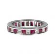 Ruby and Diamond Full Eternity Ring - 00018687 | Heming Diamond Jewellers | London