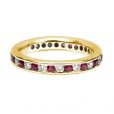 Ruby and Diamond Full Eternity Ring - 00018691 | Heming Diamond Jewellers | London