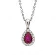 Ruby and Diamond Pendant - 00019723 | Heming Diamond Jewellers | London