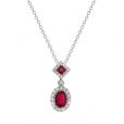 Ruby and Diamond Pendant - 00021058 | Heming Diamond Jewellers | London