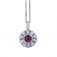 Ruby And Diamond Pendant - 02020849 | Heming Diamond Jewellers | London