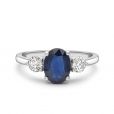 Sapphire and Diamond Three Stone Ring - 00024209 | Heming Diamond Jewellers | London