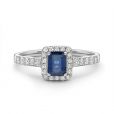 Sapphire & Diamond Cluster Ring - 00023002 | Heming Diamond Jewellers | London