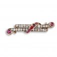 Victorian Ruby & Diamond Brooch - 02023537 | Heming Diamond Jewellers | London