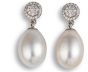 Pearl And Diamond Drop Earrings - 00024768 | Heming Diamond Jewellers | London