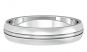 18ct WG 4mm ribbed satin finish wedding band - 02020899 | Heming Diamond Jewellers | London