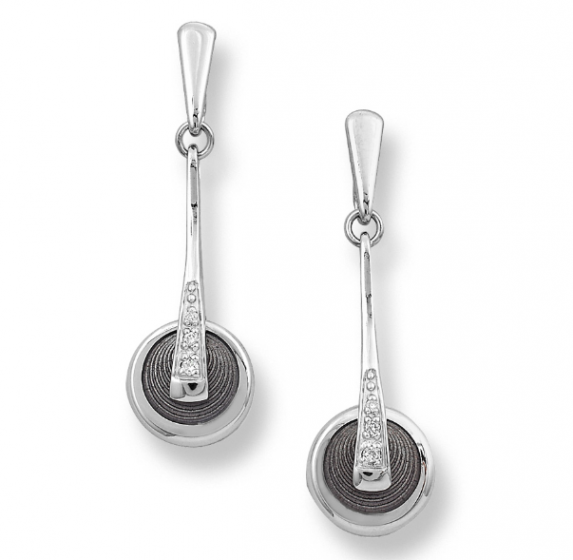 Enamel Drop Earrings - 00022662 | Heming Diamond Jewellers | London