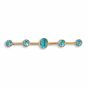 Blue Zircon Bar Brooch - 02023493 | Heming Diamond Jewellers | London