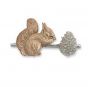 Squirrel & Fir Cone Brooch - 00021670 | Heming Diamond Jewellers | London