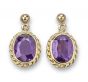 Amethyst Drop Earrings - 02024419 | Heming Diamond Jewellers | London