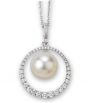 Diamond and Pearl Pendant - 02024353 | Heming Diamond Jewellers | London