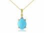 Turquoise and Diamond Pendant - 00025059 | Heming Diamond Jewellers | London